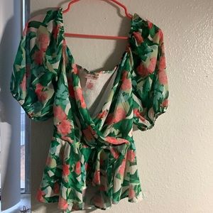 Blouse flying tomato size med